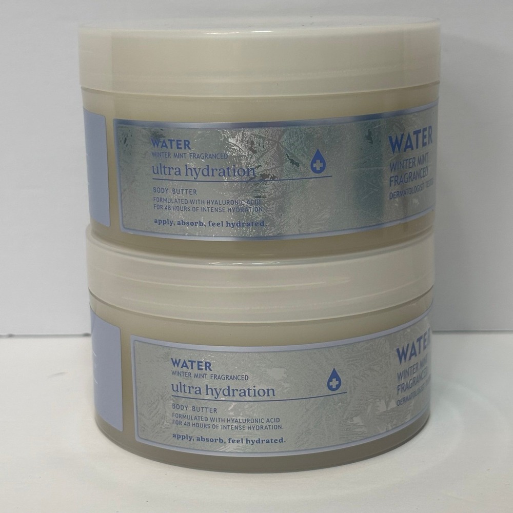 Bath & Body Works Water Winter Mint Body Butter Lot of 2 NEW 6.5 oz - Picture 6 of 12